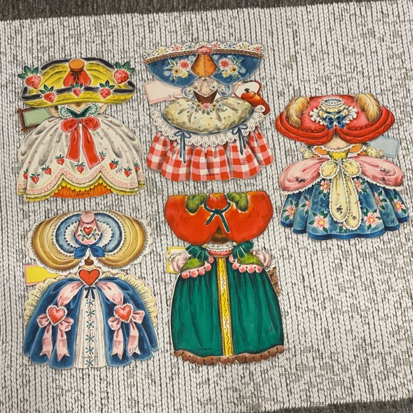Vintage Hallmark collectible paper doll Cards Lot of 5 Land Of Make Believe - Picture 2 of 9